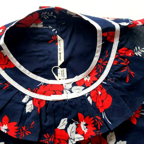New Janie & Jack 3T Ruffle Top Red White & Blue July Holiday - Picture 5 of 5